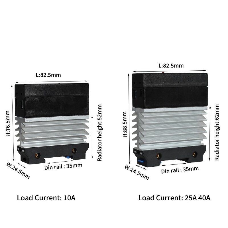 FCGK 40A AC Solid State Slim Relay SSR - 24V 220V DIN Module High Power Miniature