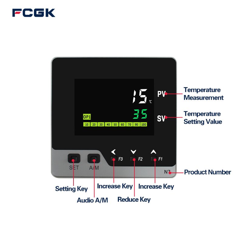72x72 ABS PID Temperature Controller - LCD 0.2% Measurement Accuracy RS485 OEM ODM