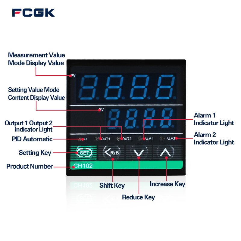CH102 PID Temperature Controller - 48*48 Low Cost OEM ODM for Industrial Use