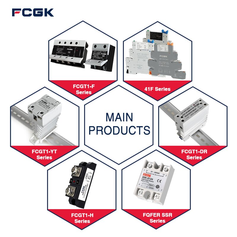 FCGK 280VAC Slim SSR Solid State Relay - DC to AC 41F-1Z-DA C2 5-24V 2A/6A