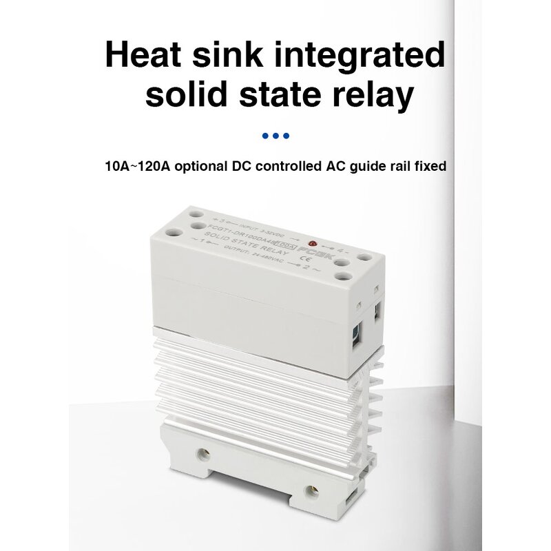 FCGK 40A AC Solid State Slim Relay SSR - 24V 220V DIN Module High Power Miniature