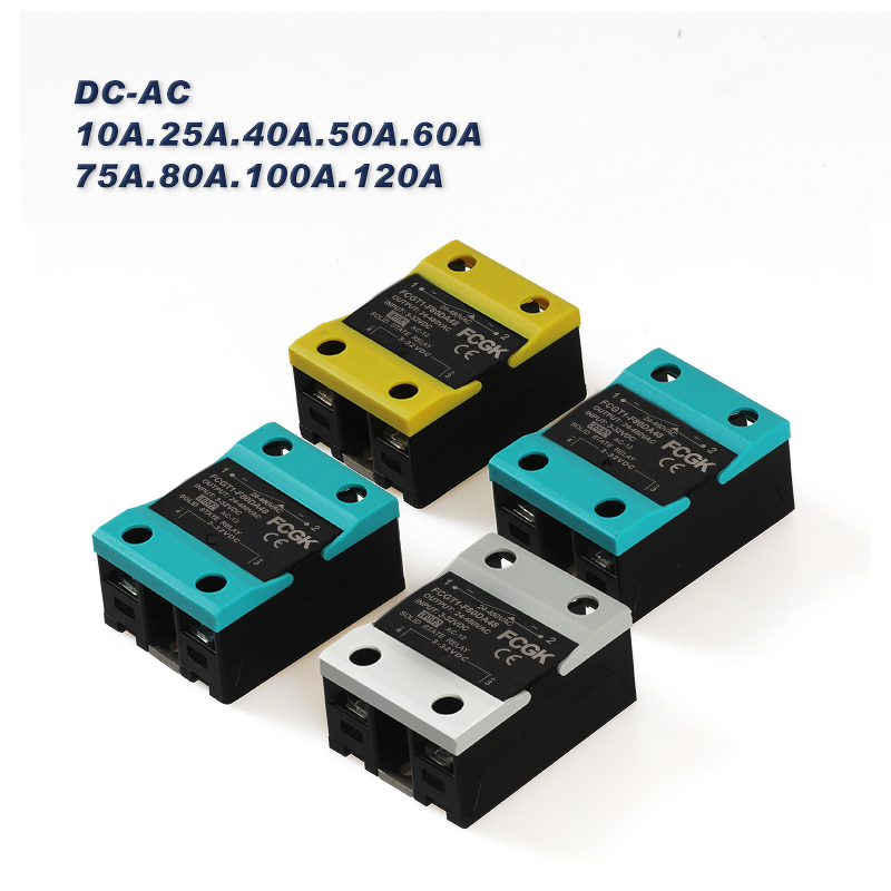 High Voltage Solid State Relay DCAC - 10A 24-480VAC Single Phase Flaps Cover