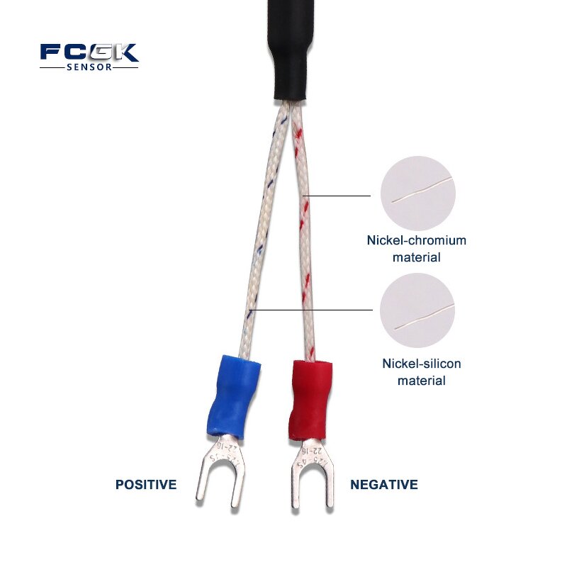 K Type Thermocouple High Temperature Sensor - 0-400 Degree 50mm for Industry Furnace