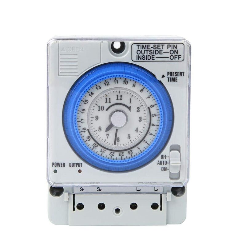 TB388 Smart 7-Day Programmable Mechanical Rotary Switch Timer - AC220V 24 Hours Sealed