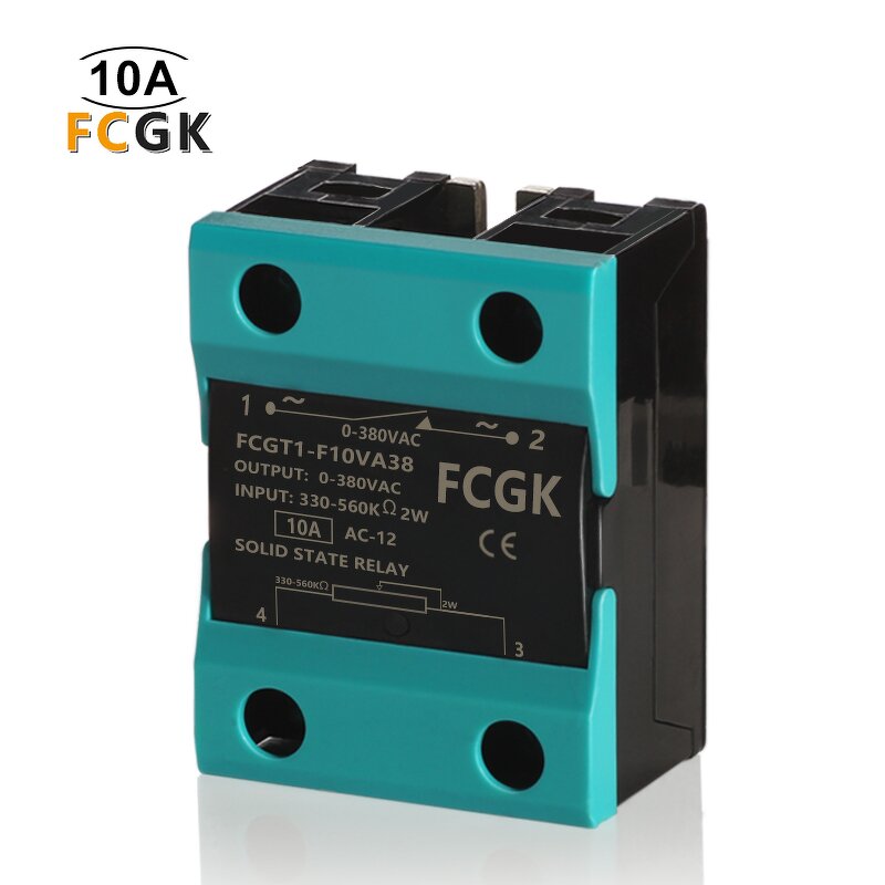 Adjustable 10A Solid State SSR Relay - 0-250VAC Single Phase Miniature Sealed