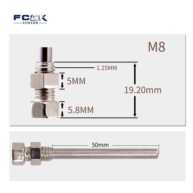 K Type Thermocouple High Temperature Sensor - 0-400 Degree 50mm for Industry Furnace
