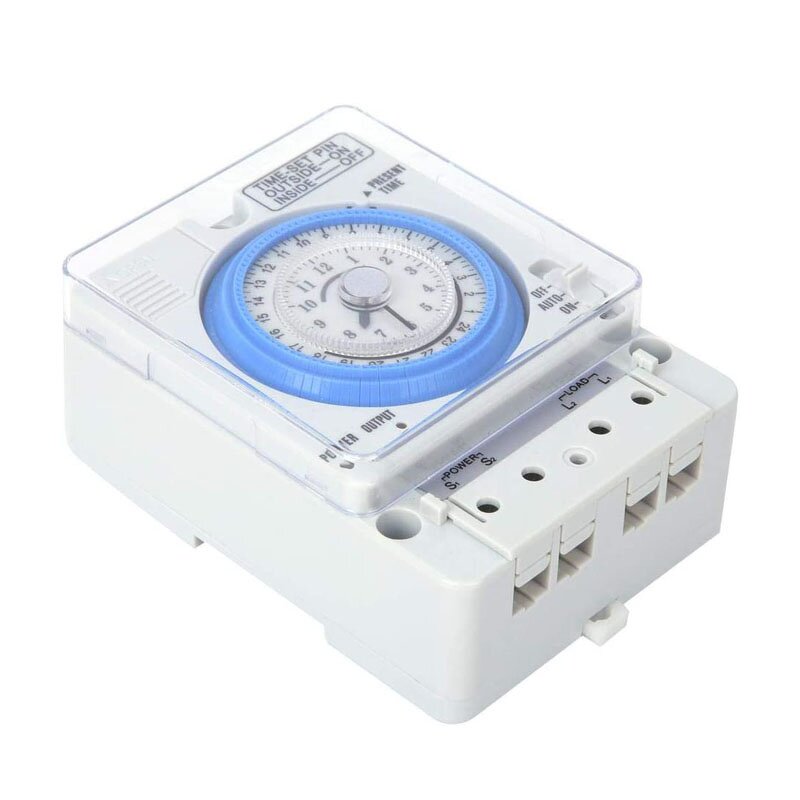 TB388 Smart 7-Day Programmable Mechanical Rotary Switch Timer - AC220V 24 Hours Sealed