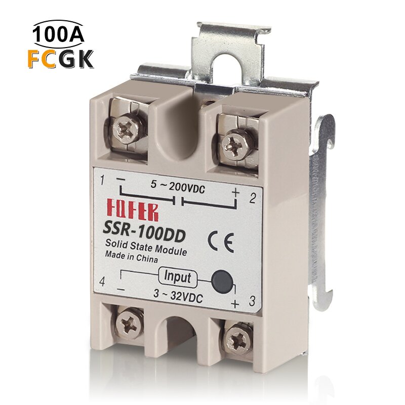 Fotek SSR 100DD Solid State Relay - Single Phase High Power Miniature DC-DC