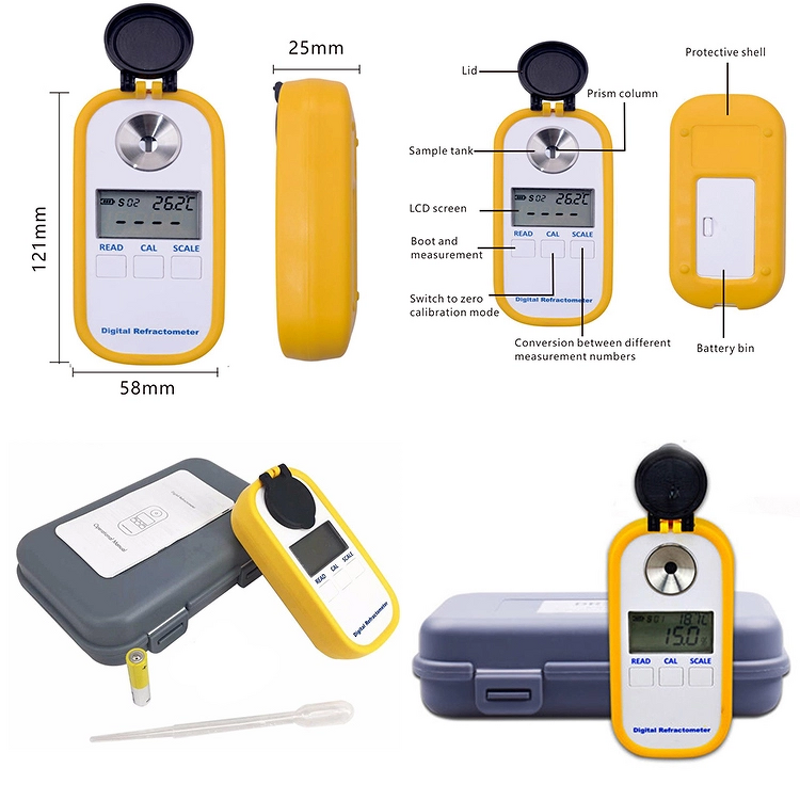 Sugar Brix Meter - MesuLab Digital Refractometer