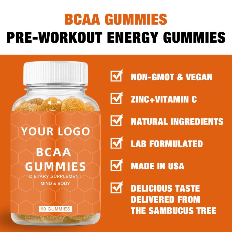 BCAA Gummy Factory - Wholesale Pre Workout Amino Creatine Peach