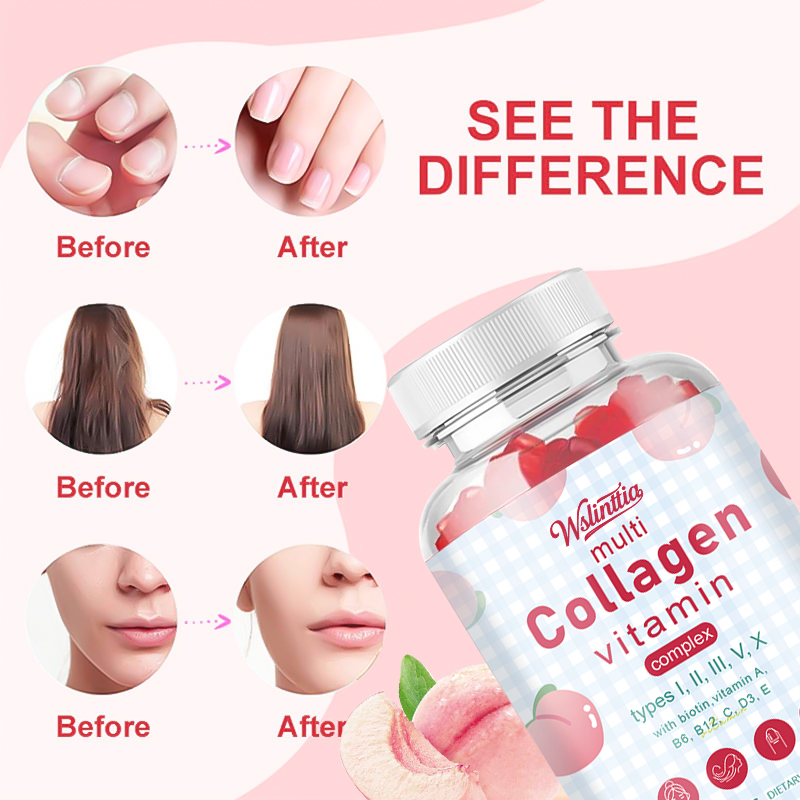 Collagen Gummies Manufacturer - Multi Vitamin Biotin Skin Brightening