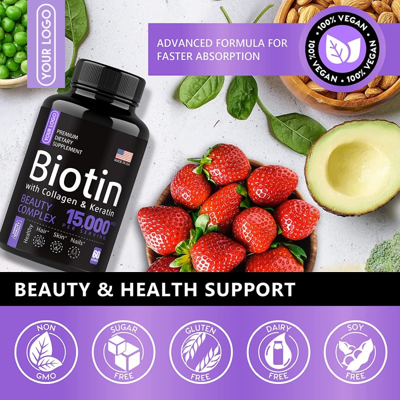 Biotin Capsule Factory - Wholesale Keratin Collagen Hair Skin Nails
