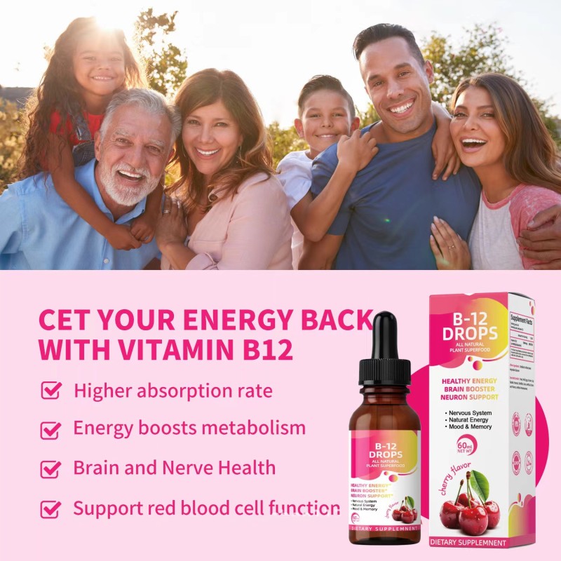 Vitamin B12 Liquid Drops Manufacturer - Vegan Sublingual Metabolism Support