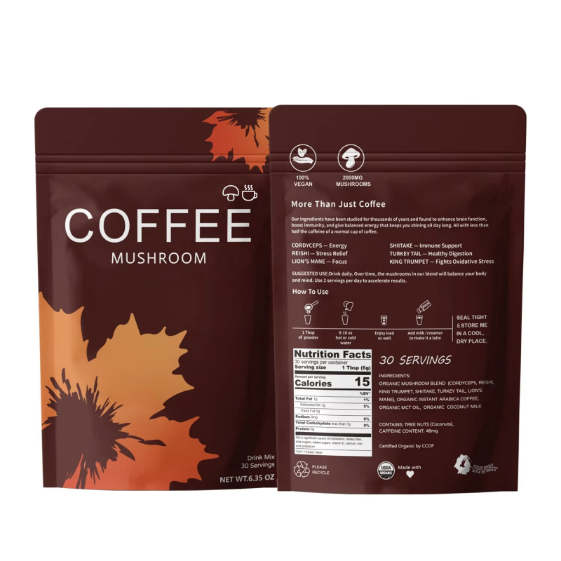 Mushroom Coffee Powder Factory - Wholesale Lion's Mane Reishi Cordyceps