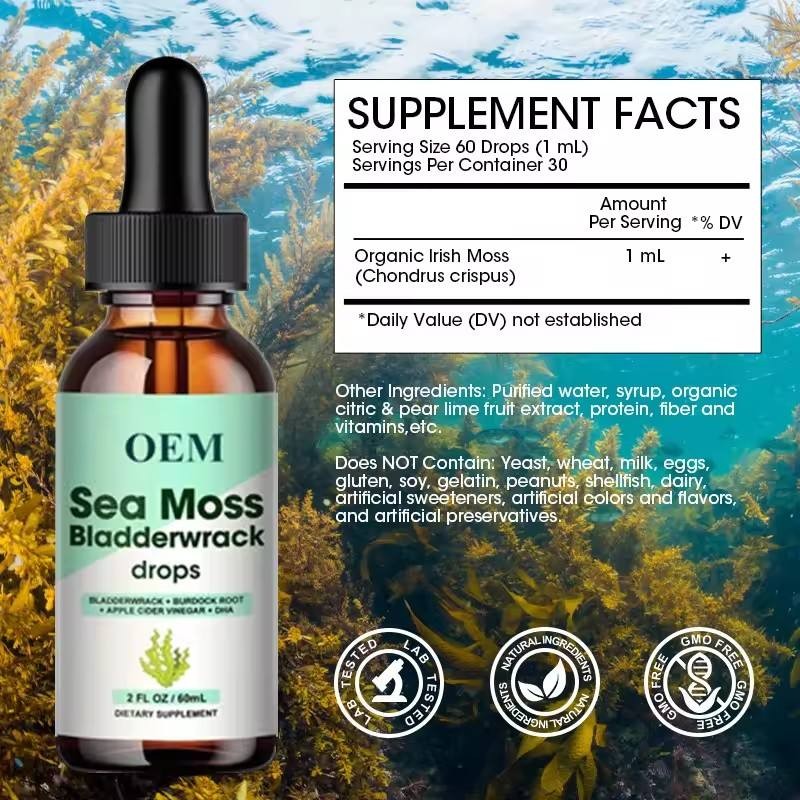 Sea Moss Drops Factory - Wholesale Digestion Joint Health Drops