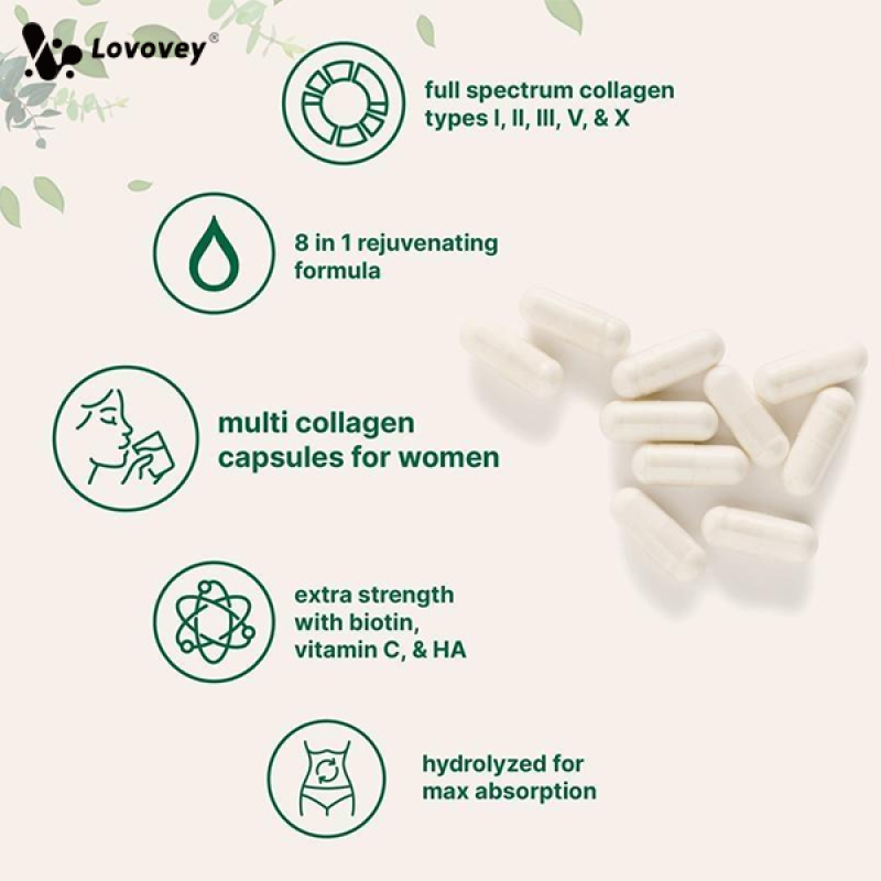 Collagen Powder Capsule Manufacturer - Support Custom 60 Units Skin Hair
