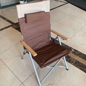 Beach Chair - Brown Fishing Chair 1pc/opp Bag Traditional Fabric+ Iron