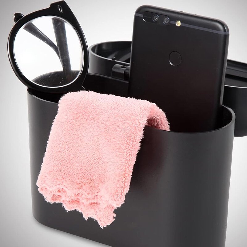 Mini Trash Can - 1L ABS with Lid Car Interior Storage Box & Trash Bag