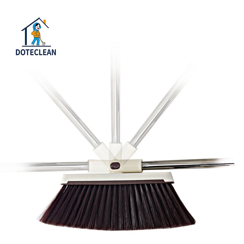 Broom Set - Long Handle Plastic Dustpan Teeth Design PET Broom Head