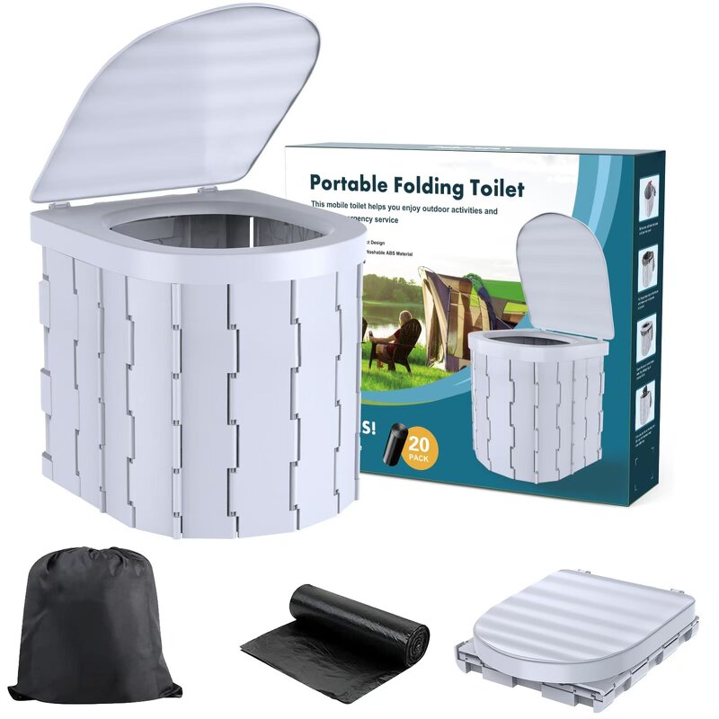 Portable Toilet - Folding Car Mounted Self Driving Outdoor Multipurpose