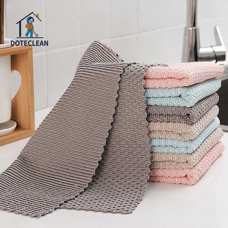 Microfiber Cleaning Cloths - Square Minimalist Style Double Sided Oil Free