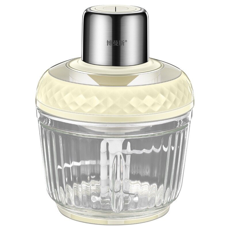 Electric Meat Grinder - 2L Pure Copper Blades Glass Bowl for Home Kitchen