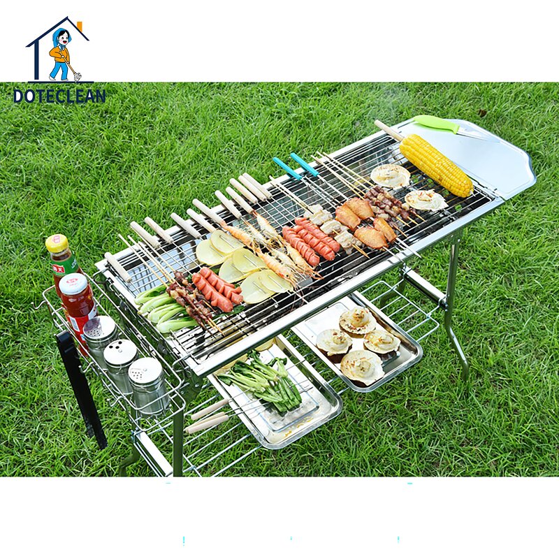 BBQ Grill - High Quality Stainless Steel Portable Multifunctional Folding Outdoor