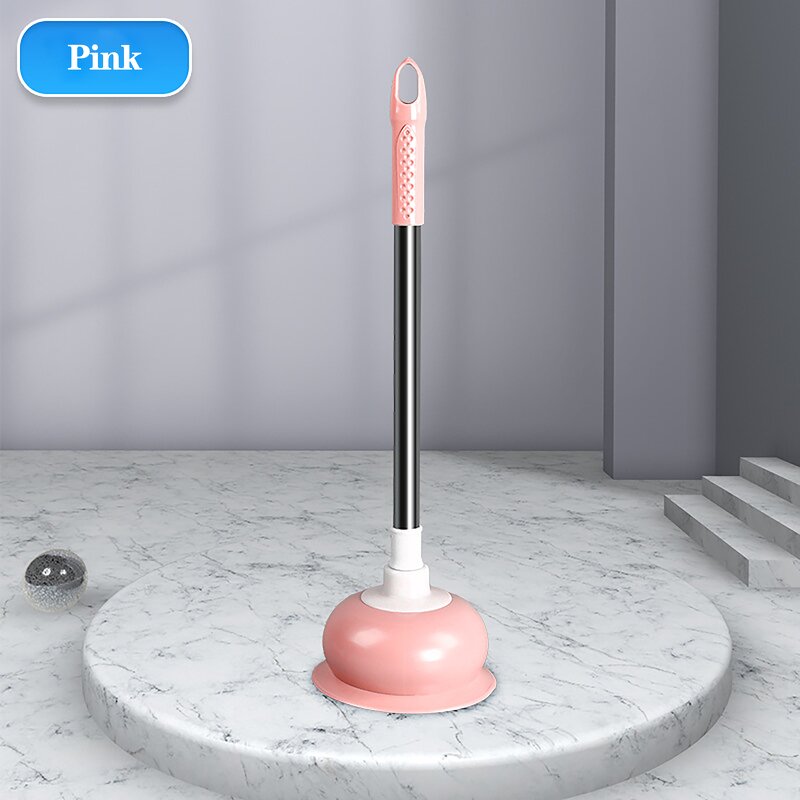 Toilet Plunger - Stainless Steel with Rubber Cup for Bathroom and Kitchen