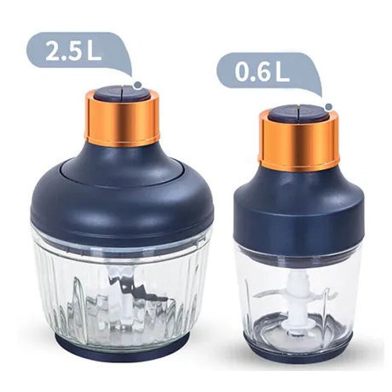 Electric Meat Grinder Manufacturer - 2.5L+0.6L Pure Copper Motor Glass Bowl for Vegetables Poultry