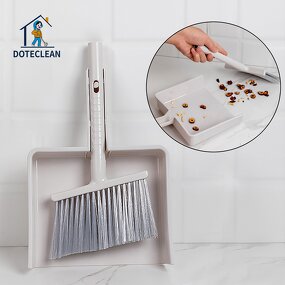Table Cleaning Brush Set - PET Broom Head Dustpan for Kitchen