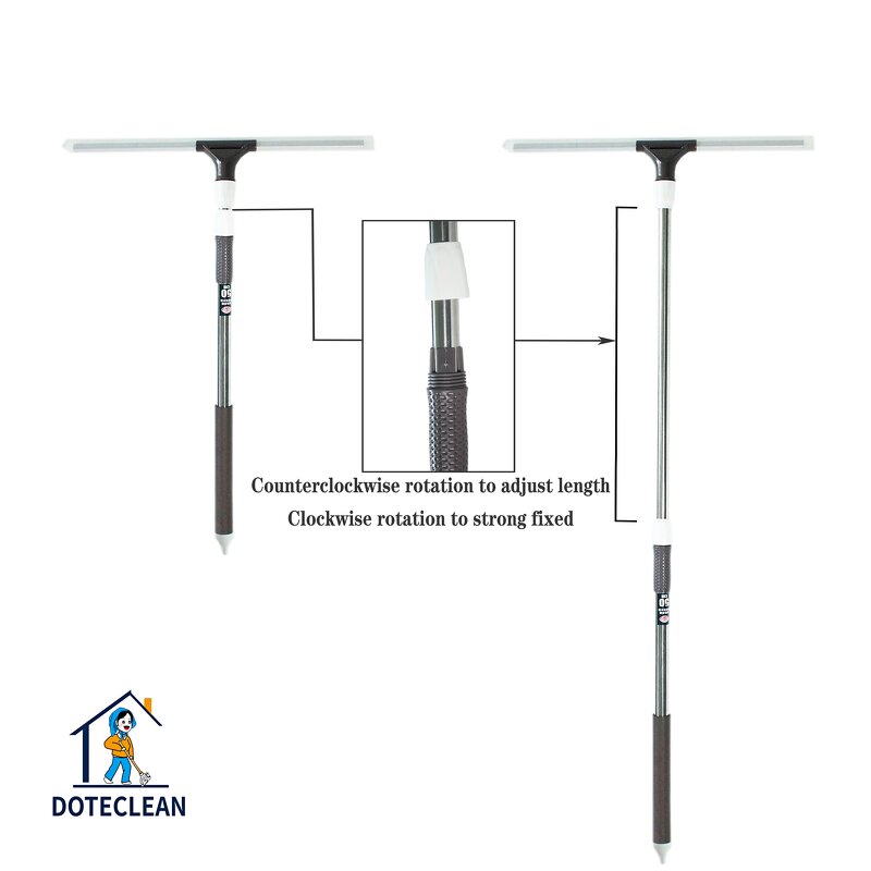 Window Squeegee - Telescopic Window Glass Mirror Car Cleaning Rubber Wiper 50cm