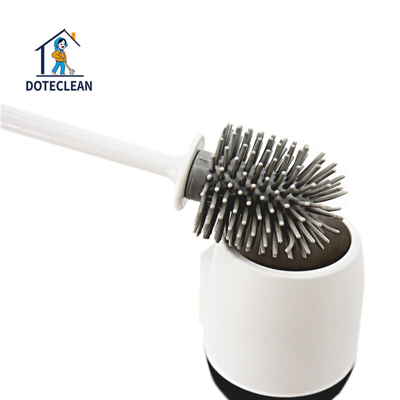 Toilet Brush - TPR Silicone round Scrub with Holder Soft Plastic 1pc/Inner Box