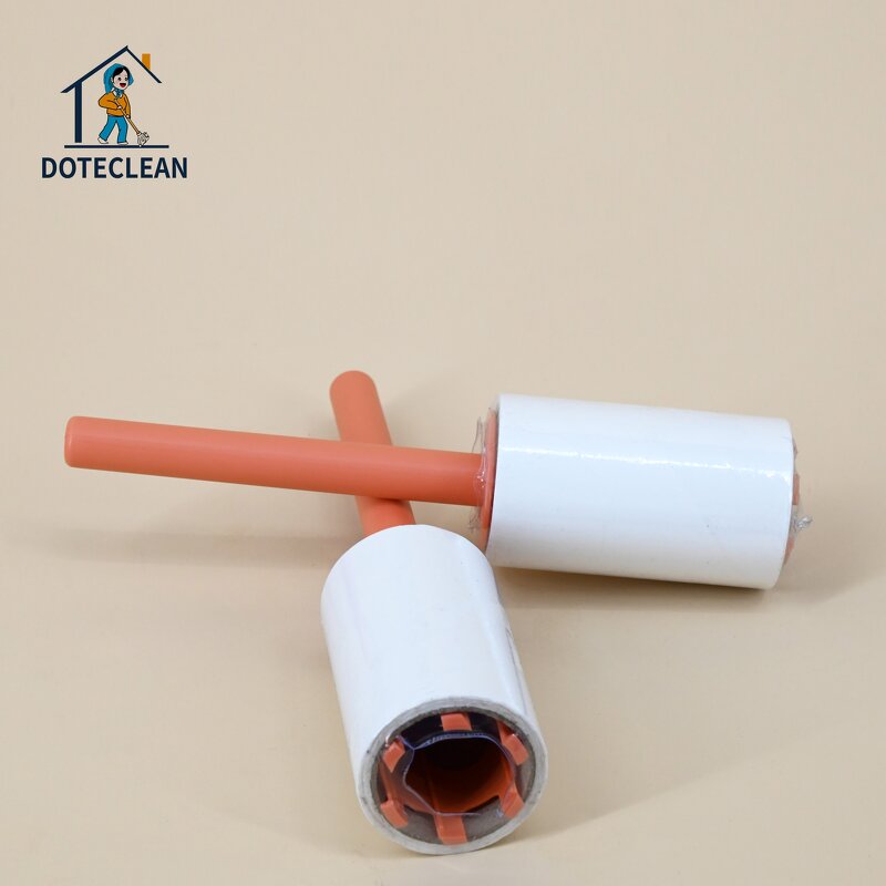Lint Roller - Home Cleaning Tool Handle Dust Removal Plastic Sticker 60 Pcs