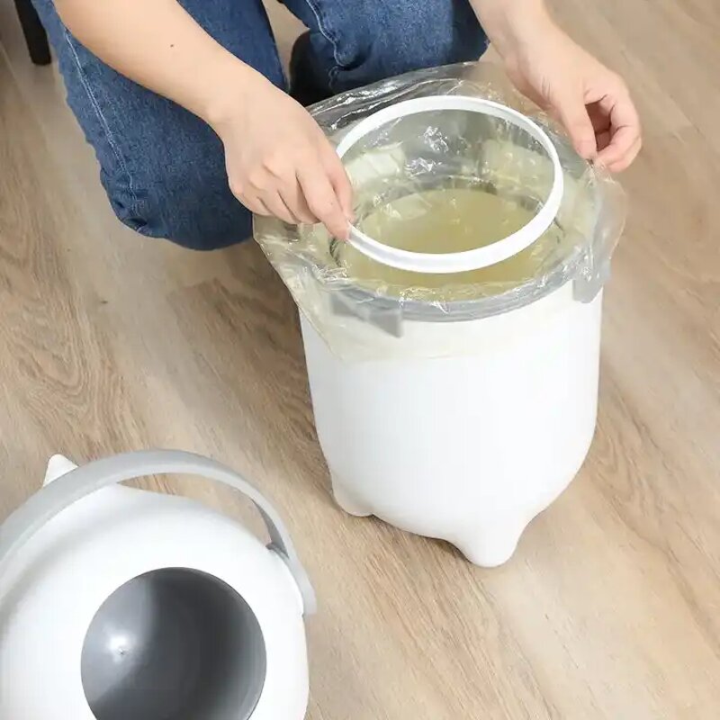 Plastic Waste Bin - Anti-odor Trash Bag Bins with Odor-proof Dispensers