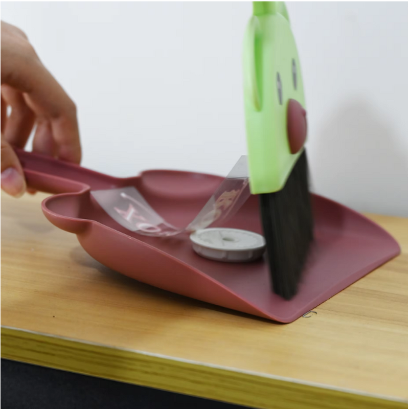 Desk Broom Dustpan Set - Mini Student Children's Pet Clean Table Sweep Function