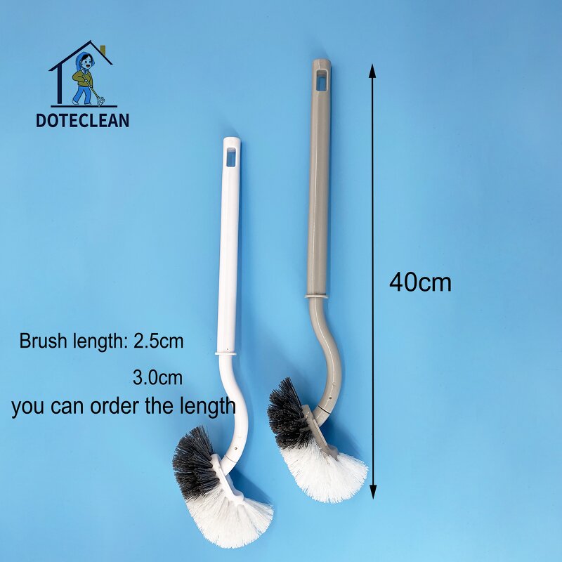 Toilet Brush - Long Handle Plastic TPR & PP Material for Bathroom Cleaning