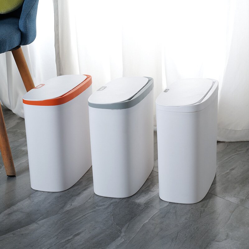 Electric Trash Can - 14L Smart Touchless Induction for Household Bathroom