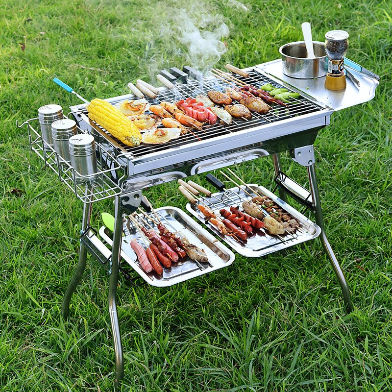BBQ Barbecue Grills - Stainless Steel High Quality Blacking Outdoor Garden