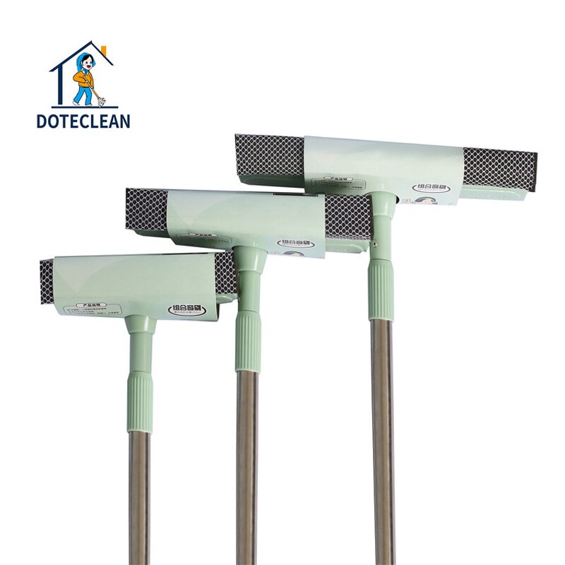 Window Wiper Blade - 3 Sizes Telescopic Mesh Rubber Stainless Steel Handle