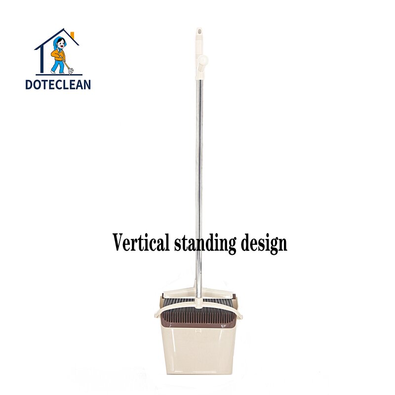 Dustpan and Broom Set - Folding Windproof Household Cleaning PP 1 Pole Eco-friendly