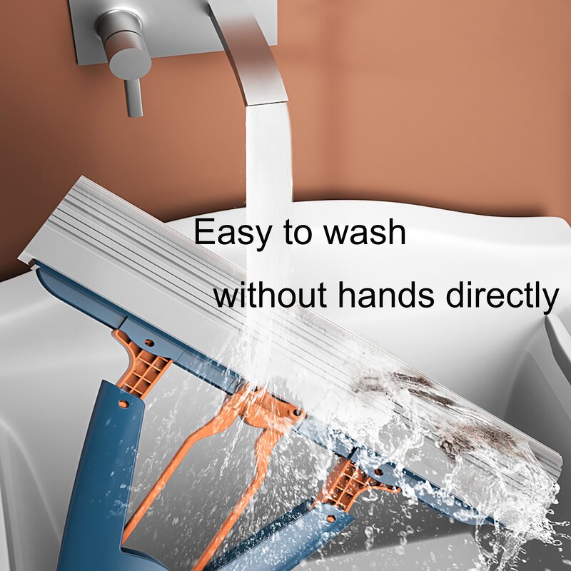 Floor PVA Mop - Self-Cleaning 360 Foldable Squeeze Removable Hand-Free Telescopic