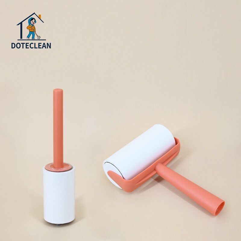 Lint Roller - Home Cleaning Tool Handle Dust Removal Plastic Sticker 60 Pcs