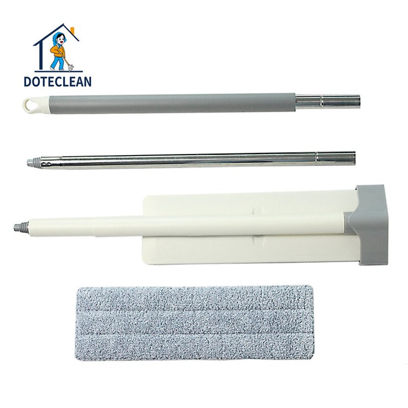 Flat Mop - Hand Free Easy Use Magic Self-washed with 2pc Microfiber Cloth