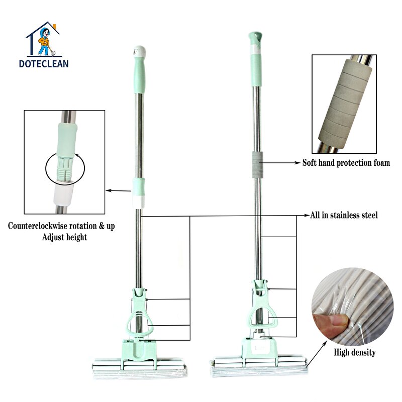 PVA Mop - Cheapest Rolling and Self Squeeze 27cm with 1 Mophead Handle Switch