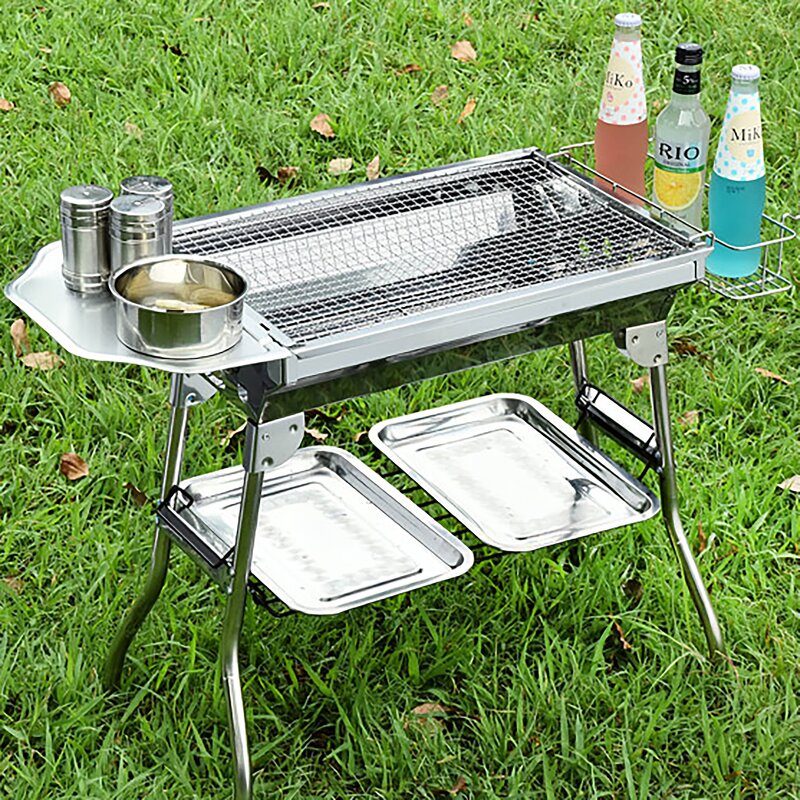 BBQ Barbecue Grills - Stainless Steel High Quality Blacking Outdoor Garden