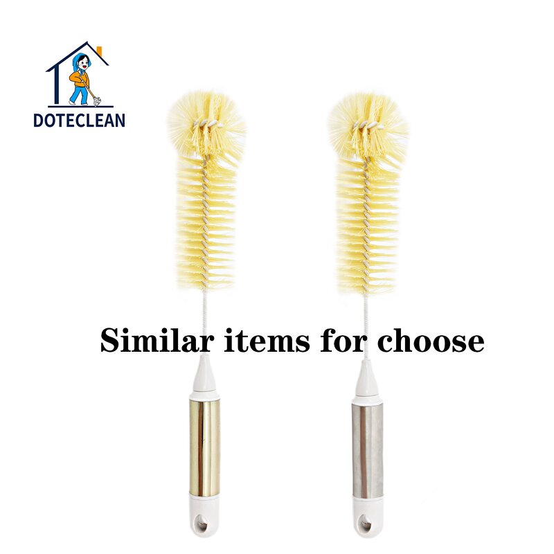 Baby Bottle Cleaning Brush - Bamboo Handle PP Material Long Handle Sponge TPE