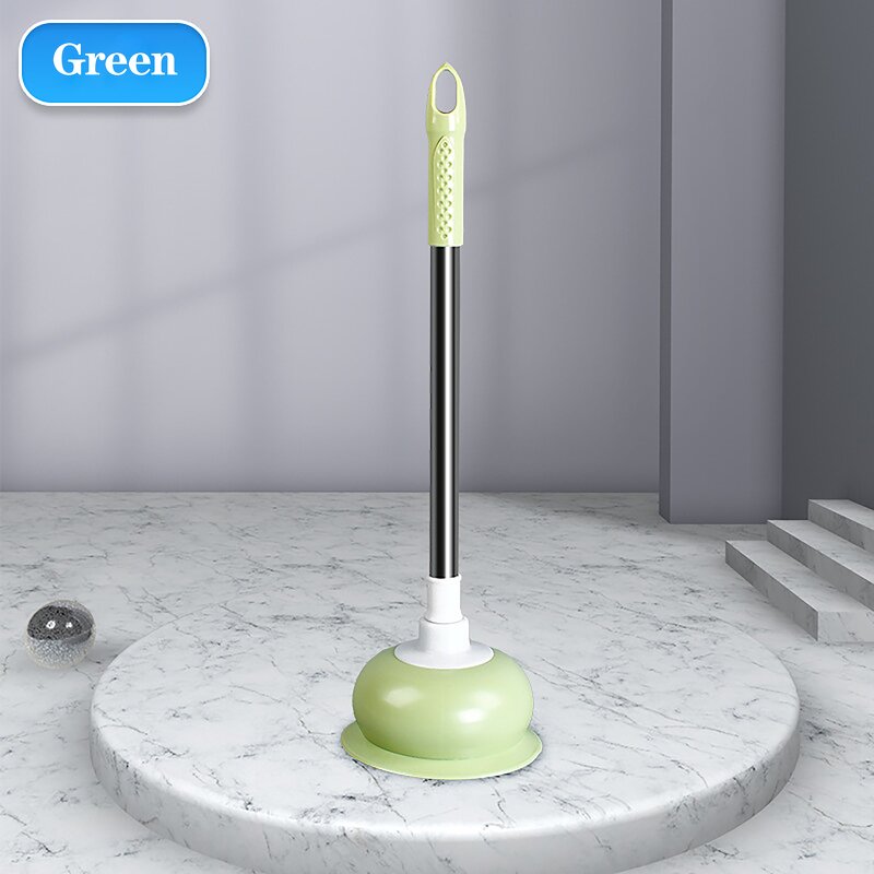 Toilet Plunger - Stainless Steel with Rubber Cup for Bathroom and Kitchen