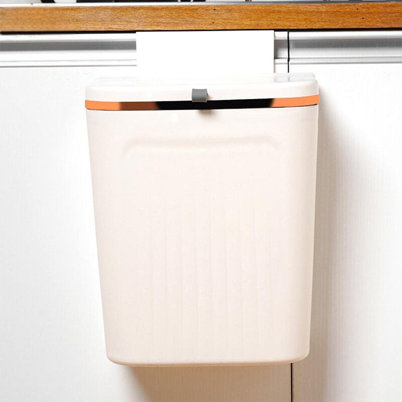 Wall Mounted Trash Can - PP Storage Bucket for Sink Cabinet Door Kitchen Bathroom