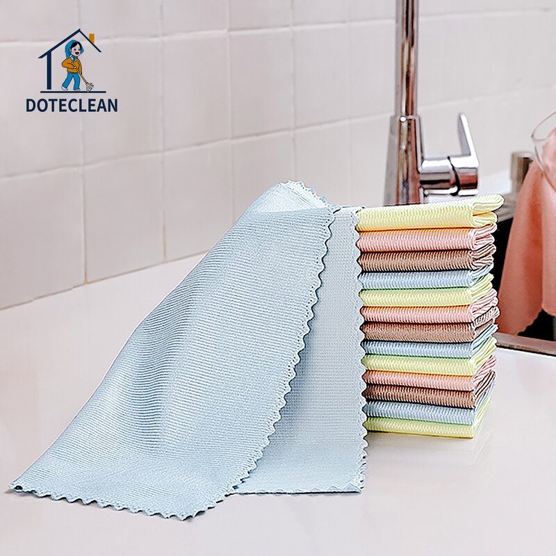 Microfiber Cleaning Cloth - Quick Stain Removal Soft Rag for Kitchen Glass