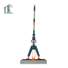 PVA Mop - 360 Foldable Sponge Self Cleaning Hand Free Floor Squeeze 33cm